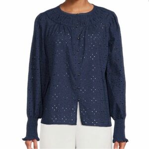 Ramy Brook Rossi Cotton Button Front Top